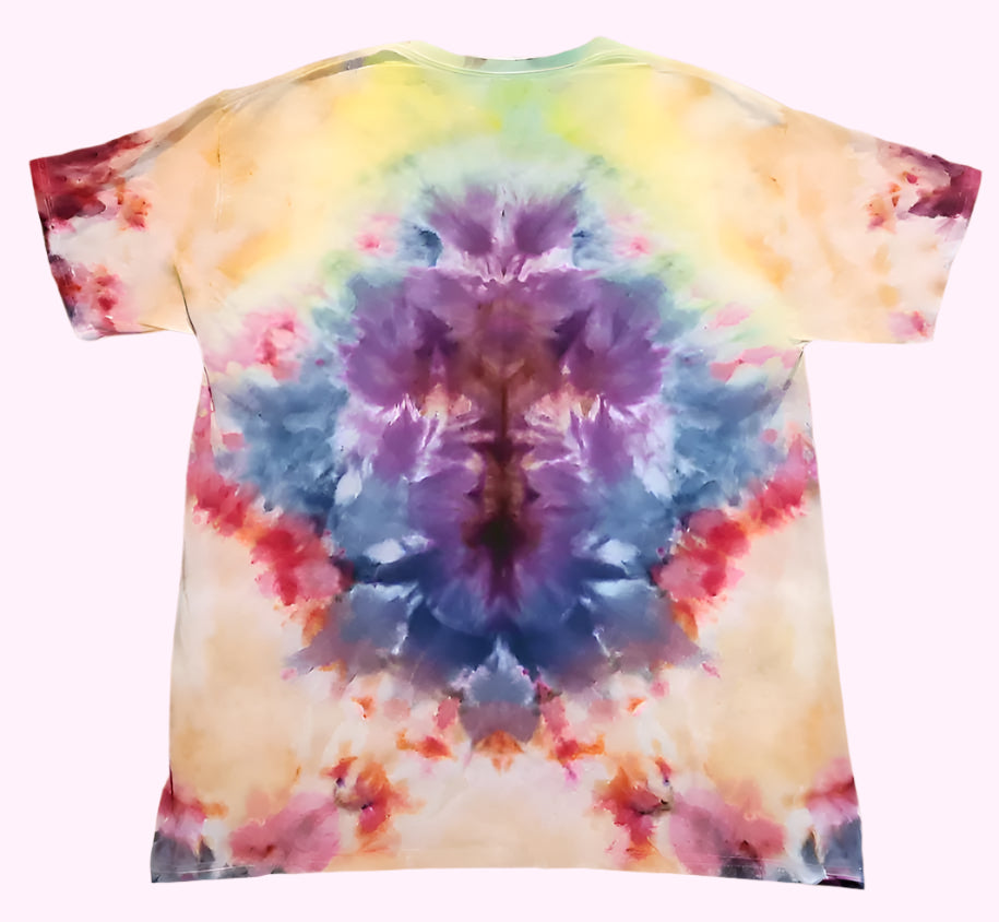 XL Angel Wings Cross Tie-Dye T-shirt