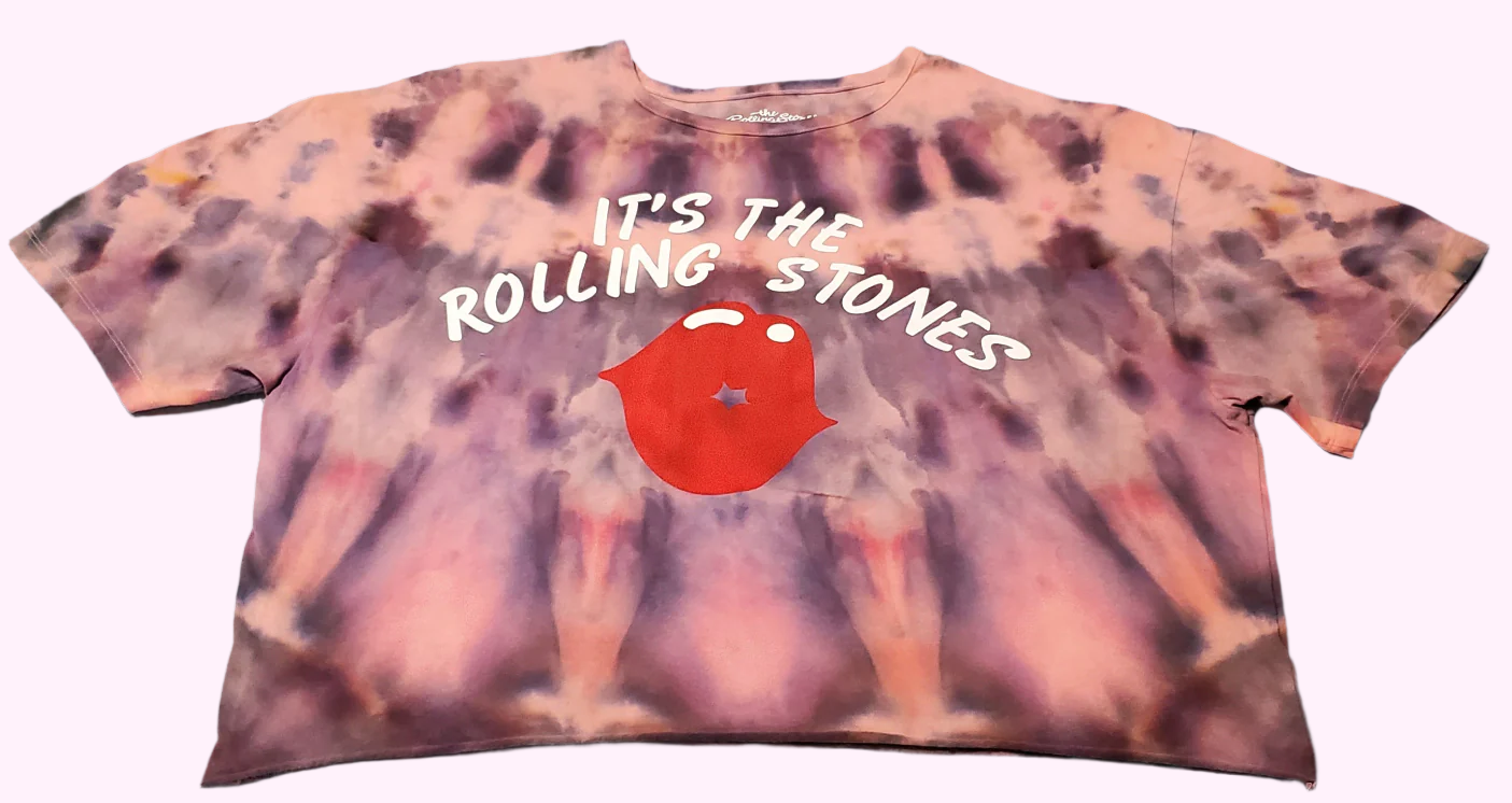 2XL It's a Rolling Stones Tie-Dye Croptop