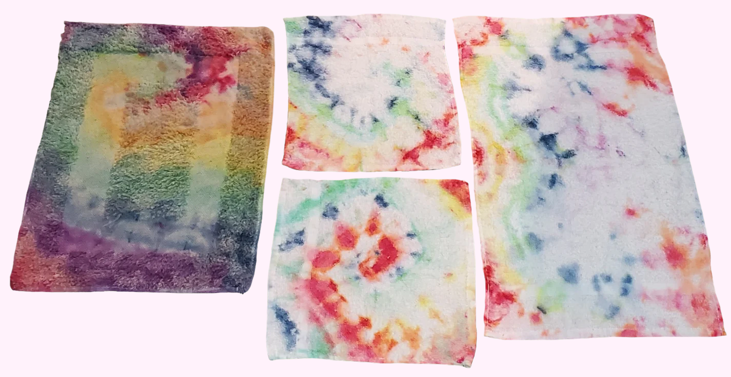 Towel Set Rainbow Spiral Tie-Dye