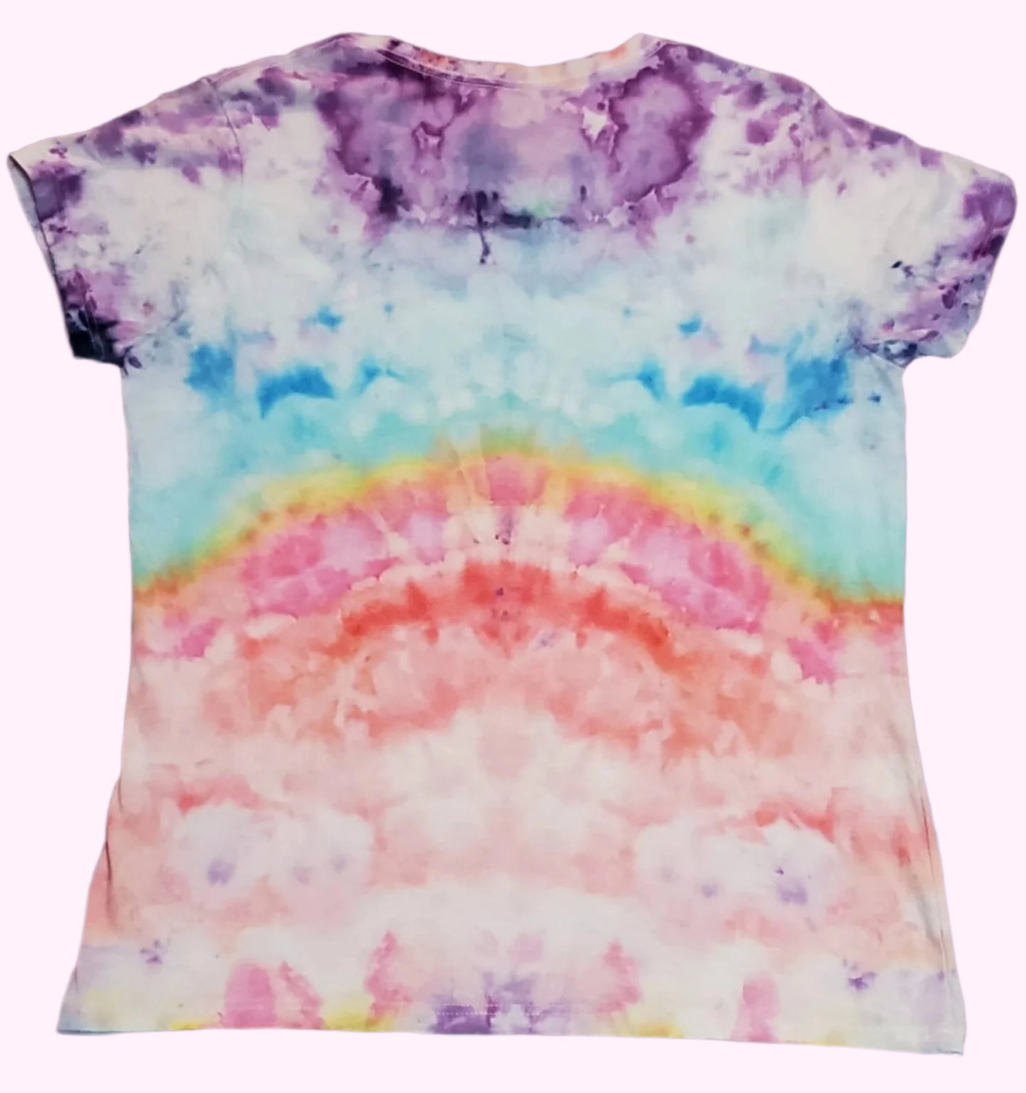L Rainbow Skies Tie-dye Ladies Fit Tee