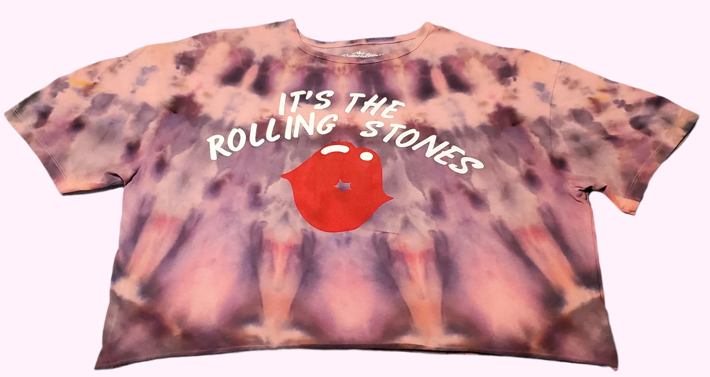 It's a Rolling Stones Tie-Dye Croptop