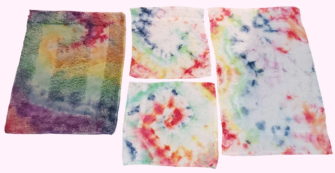 Rainbow Tie-Dye Hand Towel Set