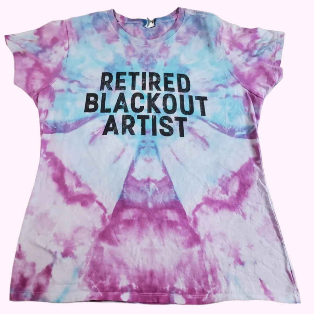 Retired Blackout Artist Tiedye Ladies XL Tee